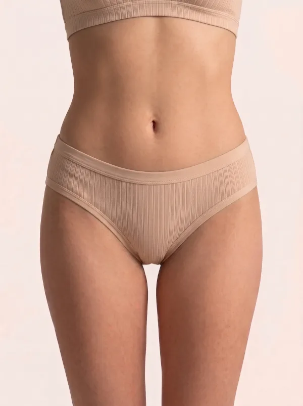 Kadın Ribana Pamuklu Bikini Külot 12’li Paket Asorti Siyah Beyaz Ten Gri Renkli İç Giyim Seti