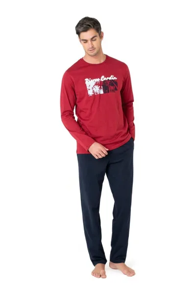 Erkek Uzun Kollu Bisiklet Yaka Pijama Takım -6096