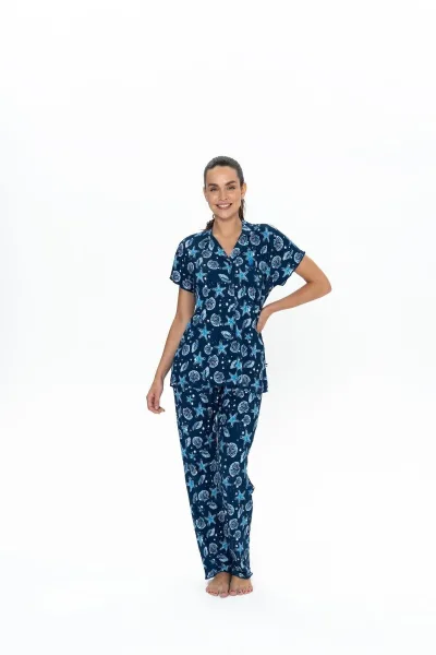 Kadın Lacivert Pijama Takım – 20084