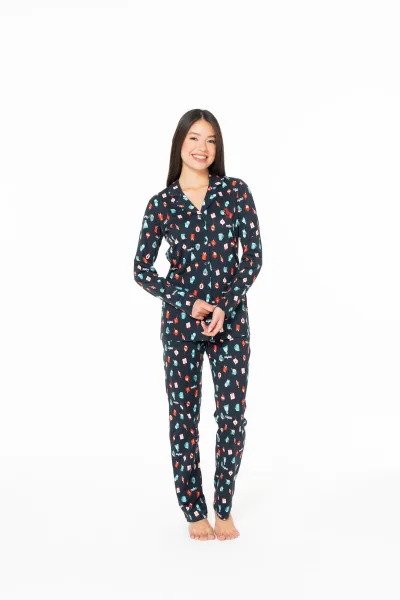 U.S. Polo Assn. Kadın Lacivert Pijama Takım