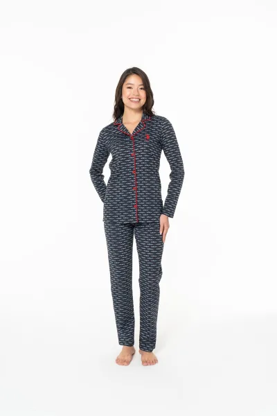 U.S. Polo Assn. Kadın Lacivert Pijama Takım