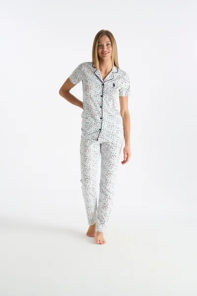 26Y Kadın Ekru Pijama Takım