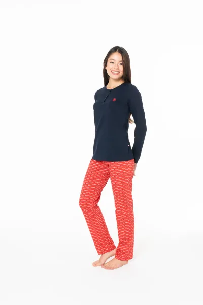 U.S. Polo Assn. Kadın Lacivert Pijama Takım