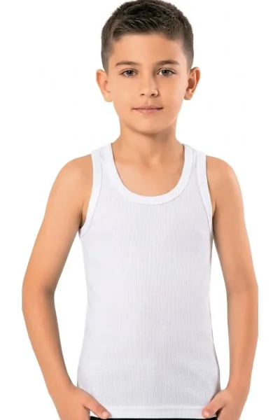 Erkek Çocuk Pamuklu Fitilli Atlet Terletmez Kaşkorse