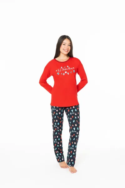 Kadın Kırmızı Pijama Takımı