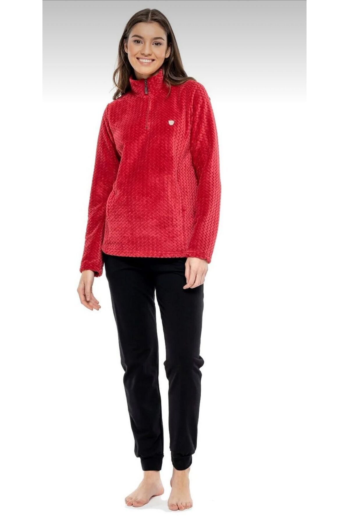 Collection – Kadın Antrasit Patlı Polarlı Eşofman Takımı – 3989